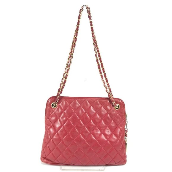 CHANEL vintage Matelasse Quilted Double Chain Shoulder Tote Bag Shoulder Bag - Picture 1 of 15